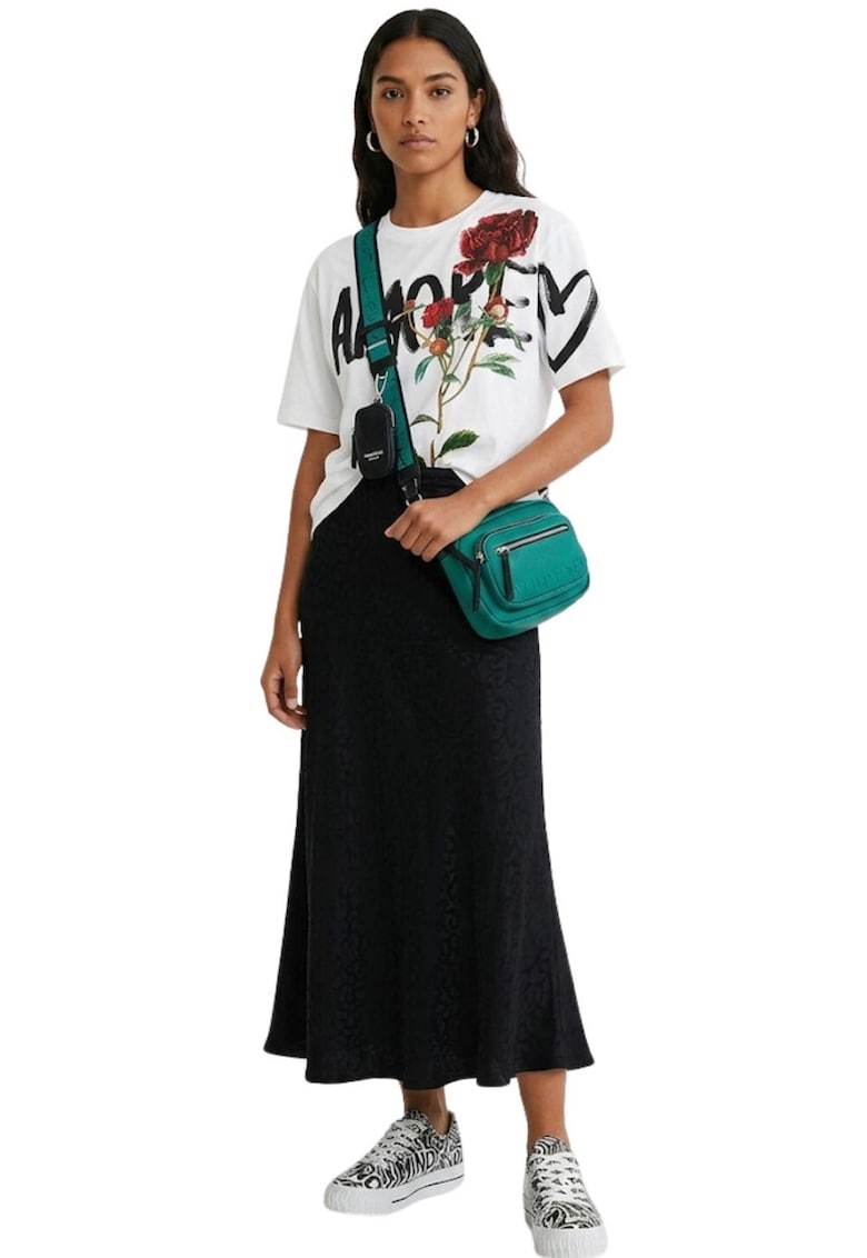 Fusta lunga cu animal print Demi -