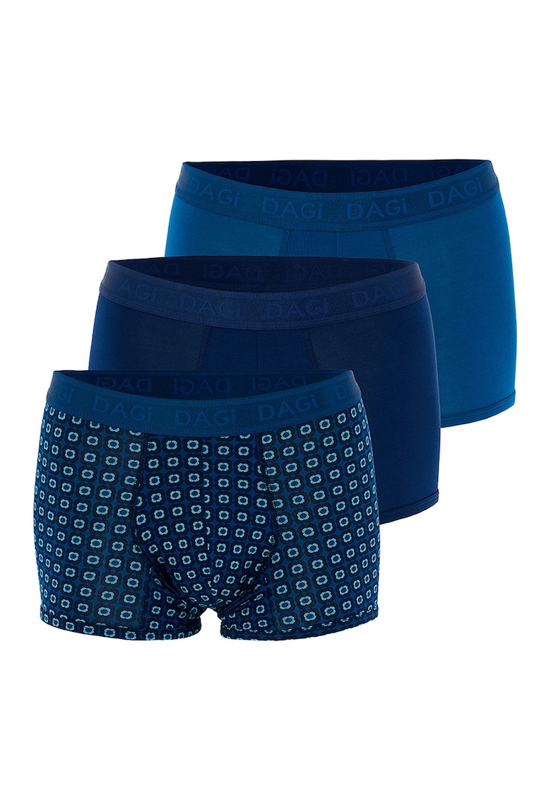 Set de boxeri din amestec de modal - 3 perechi - Albastru indigo