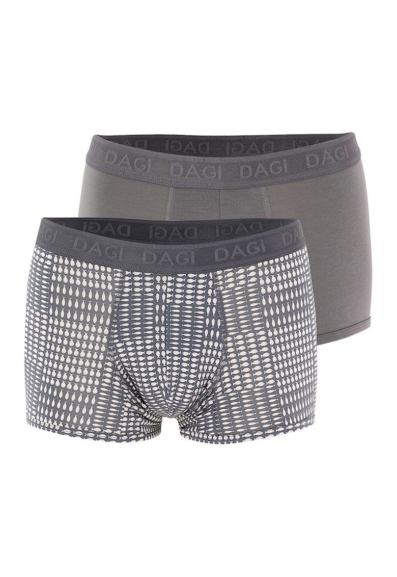 Set de boxeri cu imprimeu - 2 piese - Gri