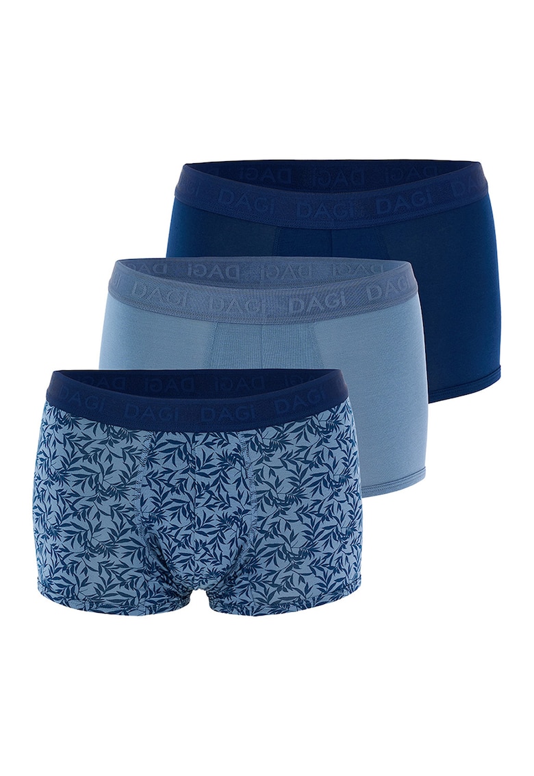 Set de boxeri din amestec de modal - 3 perechi - Albastru deschis