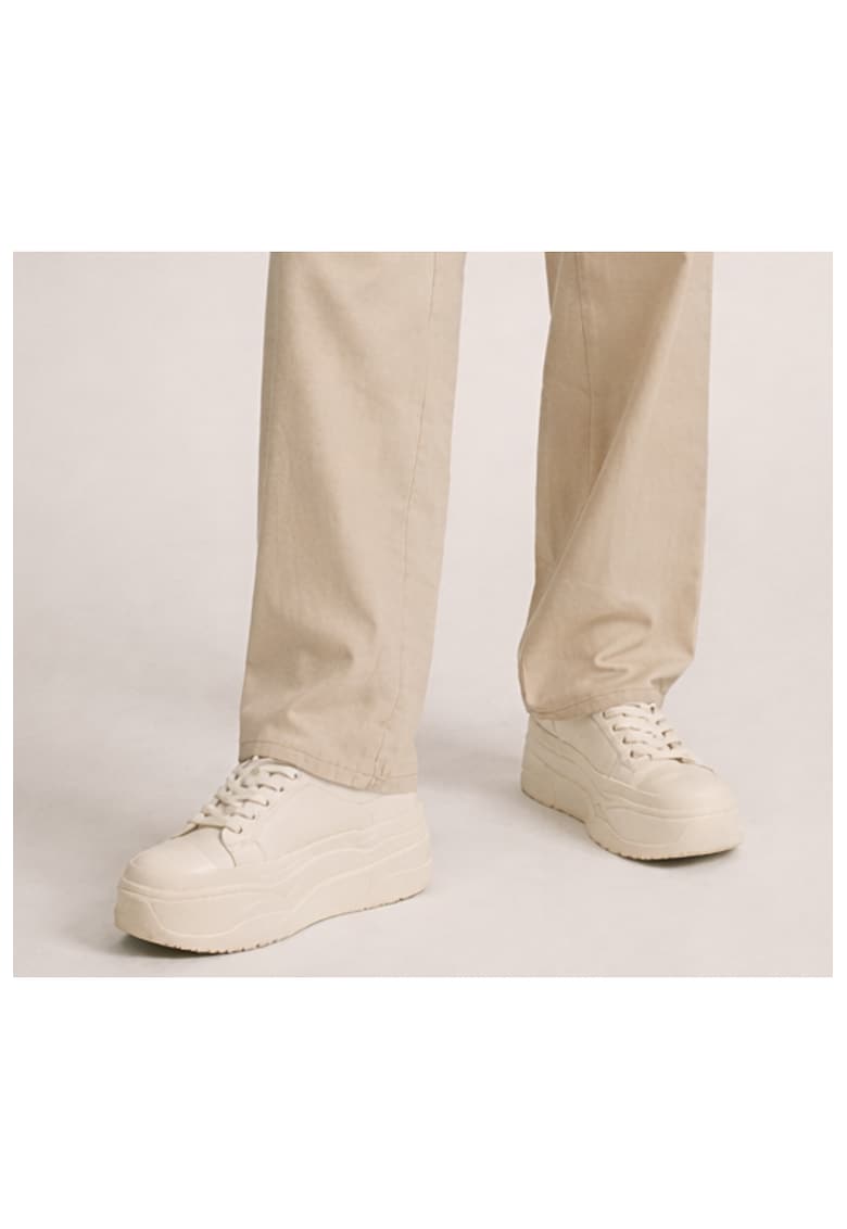 Tenisi dama - KM8639 alb - piele naturala - Alb