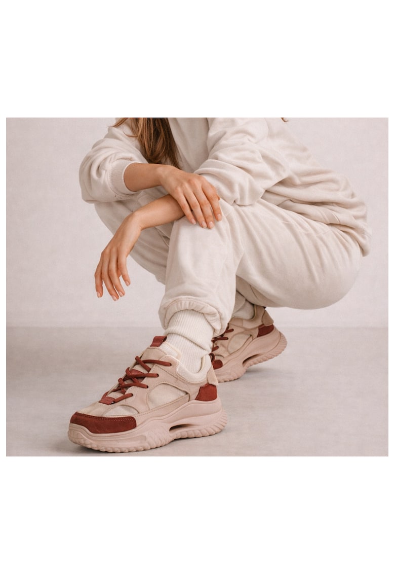 Tenisi dama - 2576 bordo - piele naturala - Rosu