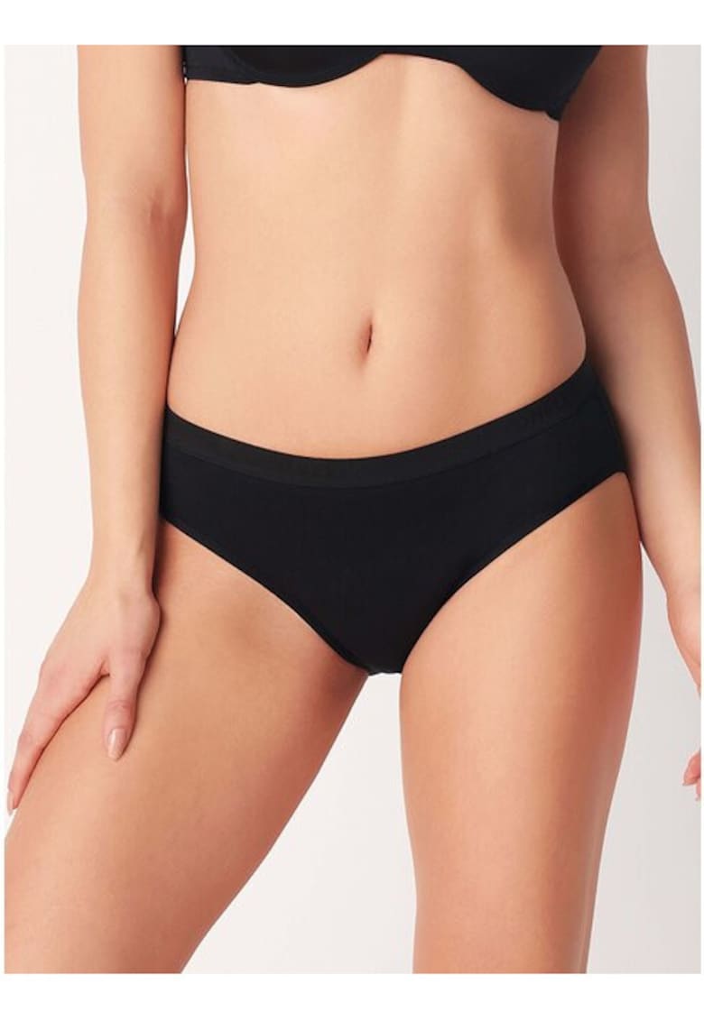 Chiloti menstruali bumbac organic pentru flux moderat ADB62 - Negru