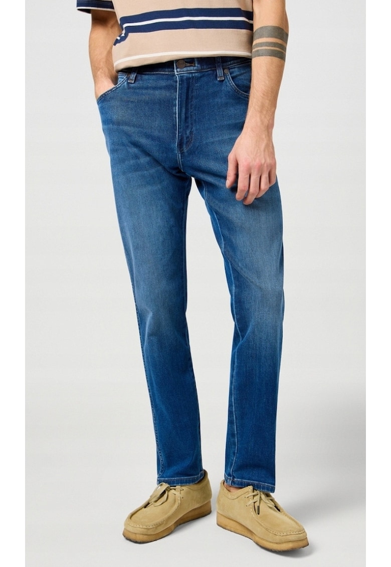 Blugi barbati - RIVER - medie - albastru - bumbac - Albastru