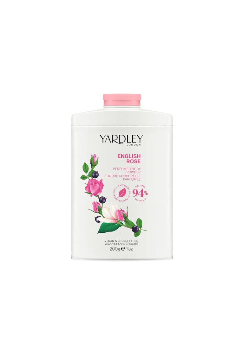 Pudra de corp cu parfum de trandafir englezesc - English Rose - Yardley - 200 g