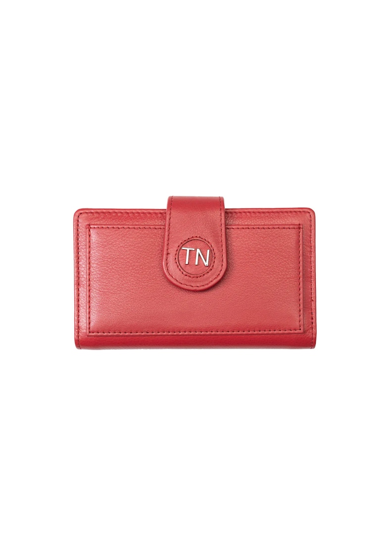 Portofel femei din piele naturala Mia - protectie RFIDfwqd - Rosu - 19 x 10 x 2.5 cm