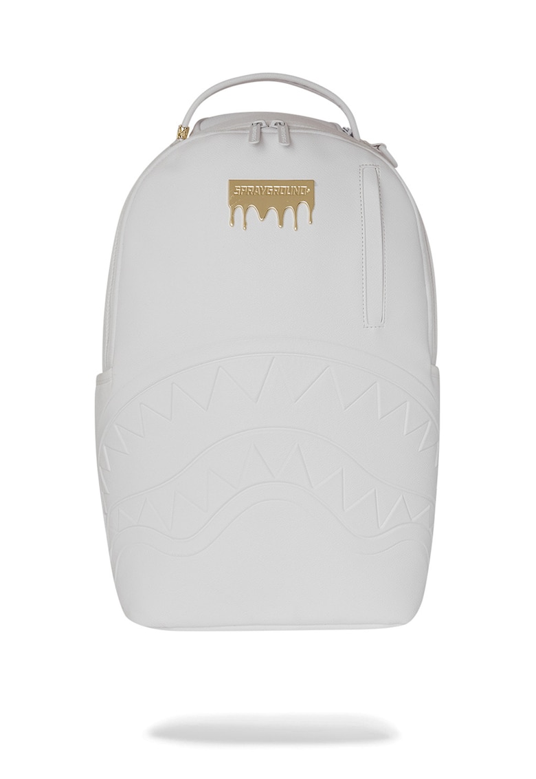 Rucsac unisex cu buzunare - Alb/Bej