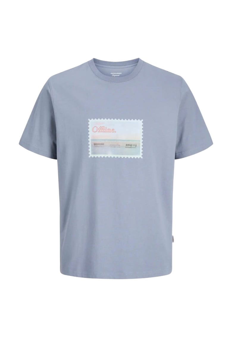 Tricou JACK &JONES Montauk Photo 57568 - Albastru deschis