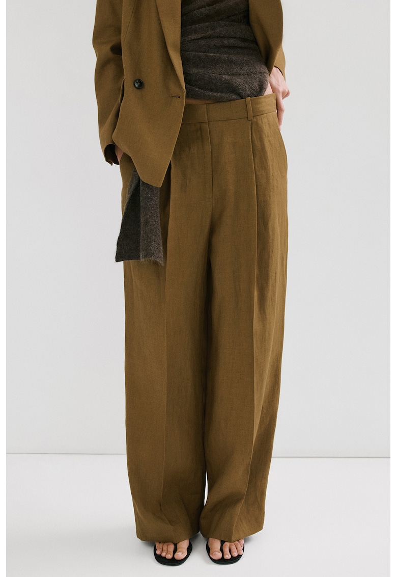 Pantaloni drepti de in - Caramel