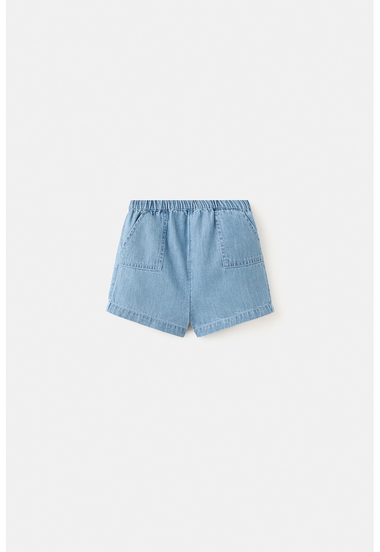 Pantaloni scurti din bumbac - Albastru deschis