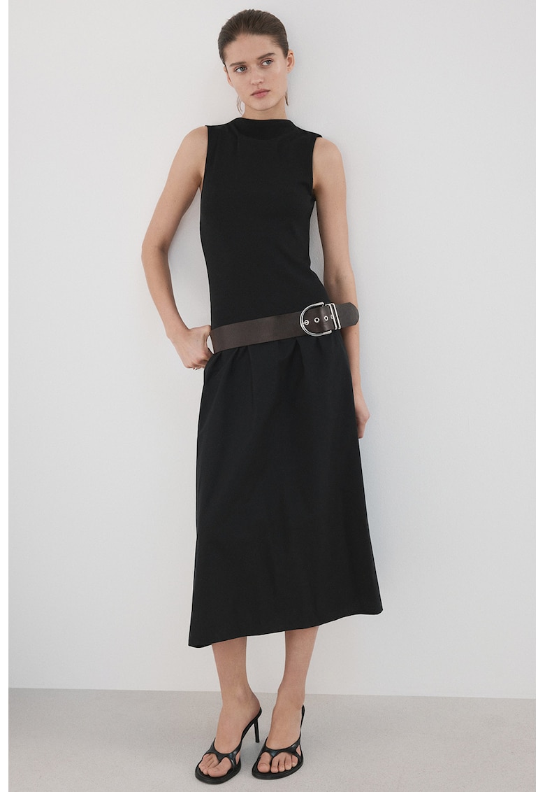 Rochie midi fara maneci - Negru