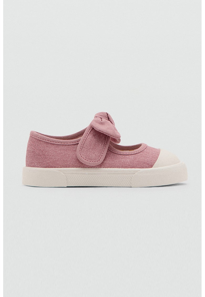 Pantofi sport Mary Jane cu velcro - Roz prafuit