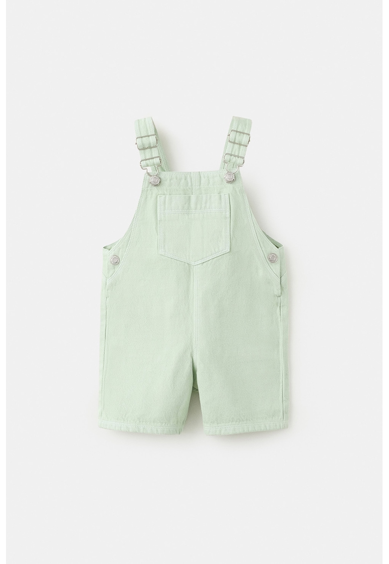 Salopeta scurta cu buzunare - Verde pal