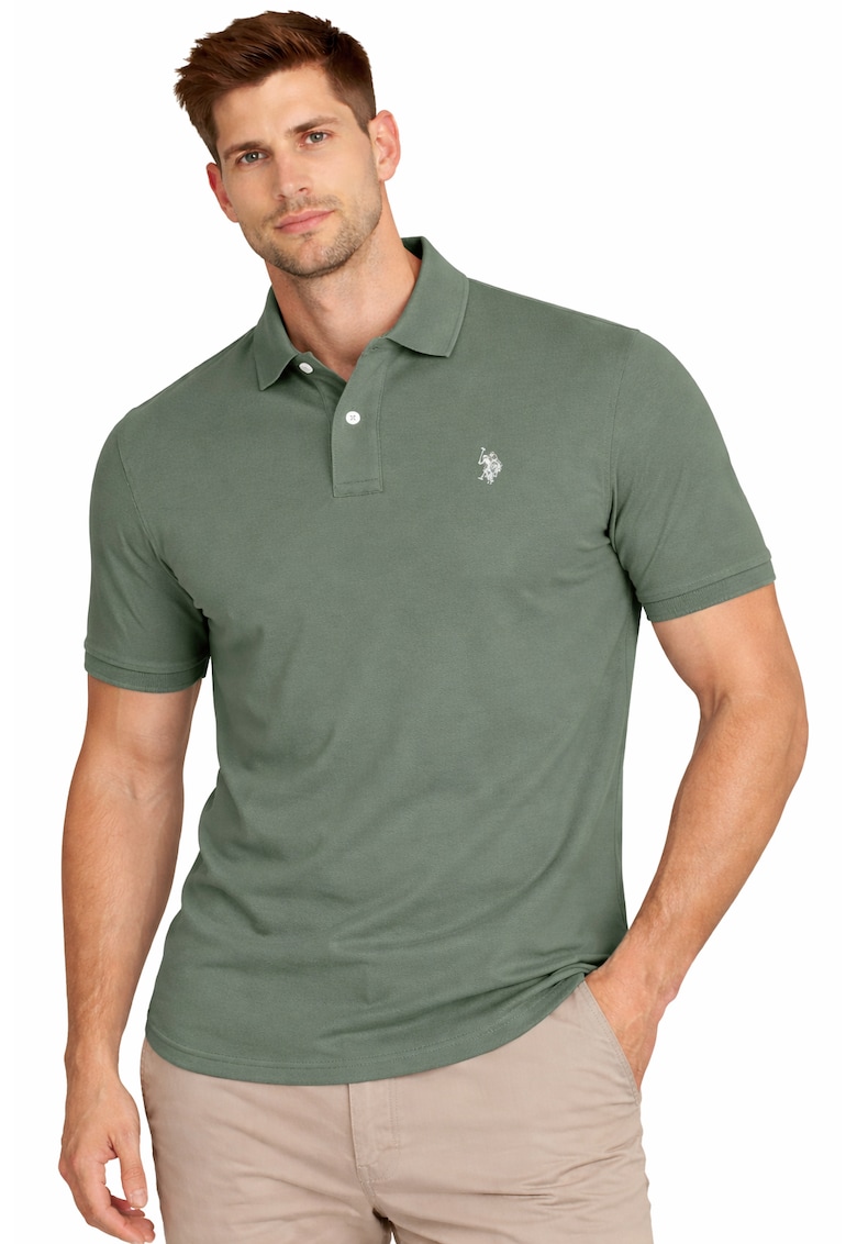 Tricou polo cu logo discret