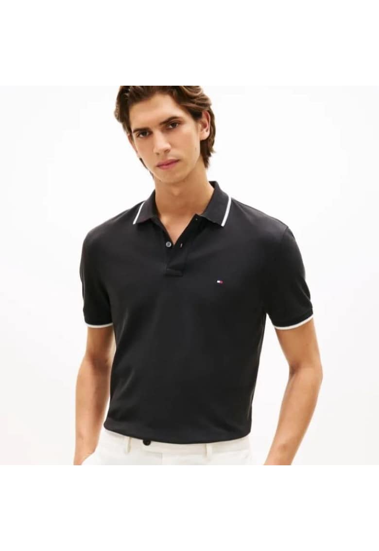 Tricou polo PIQUE UNDERCOLLAR REG POLO-MW0MW42748-BDS