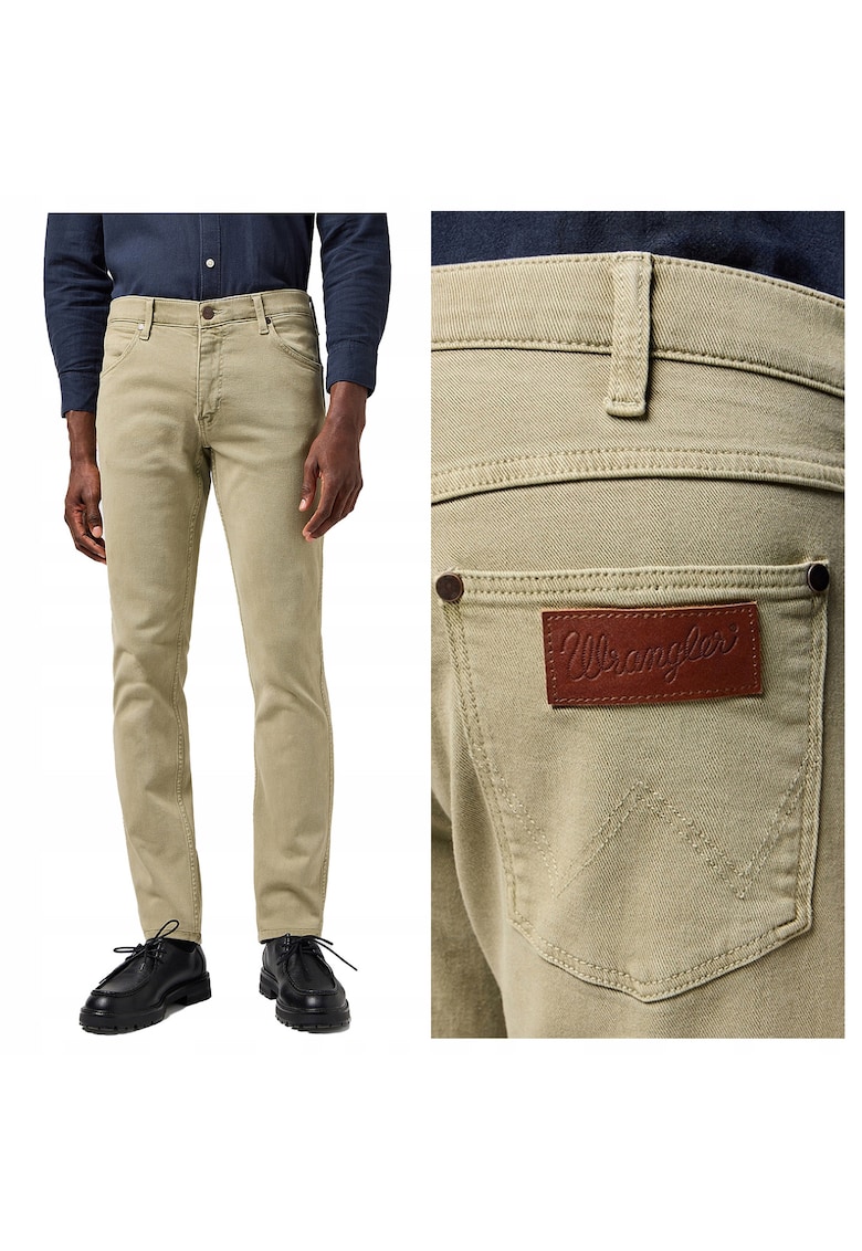 Blugi Barbati - Greensboro - Regular Fit - 5 Buzunare - Talie Medie - Fermoar - Bumbac - Bej - Beige Clair