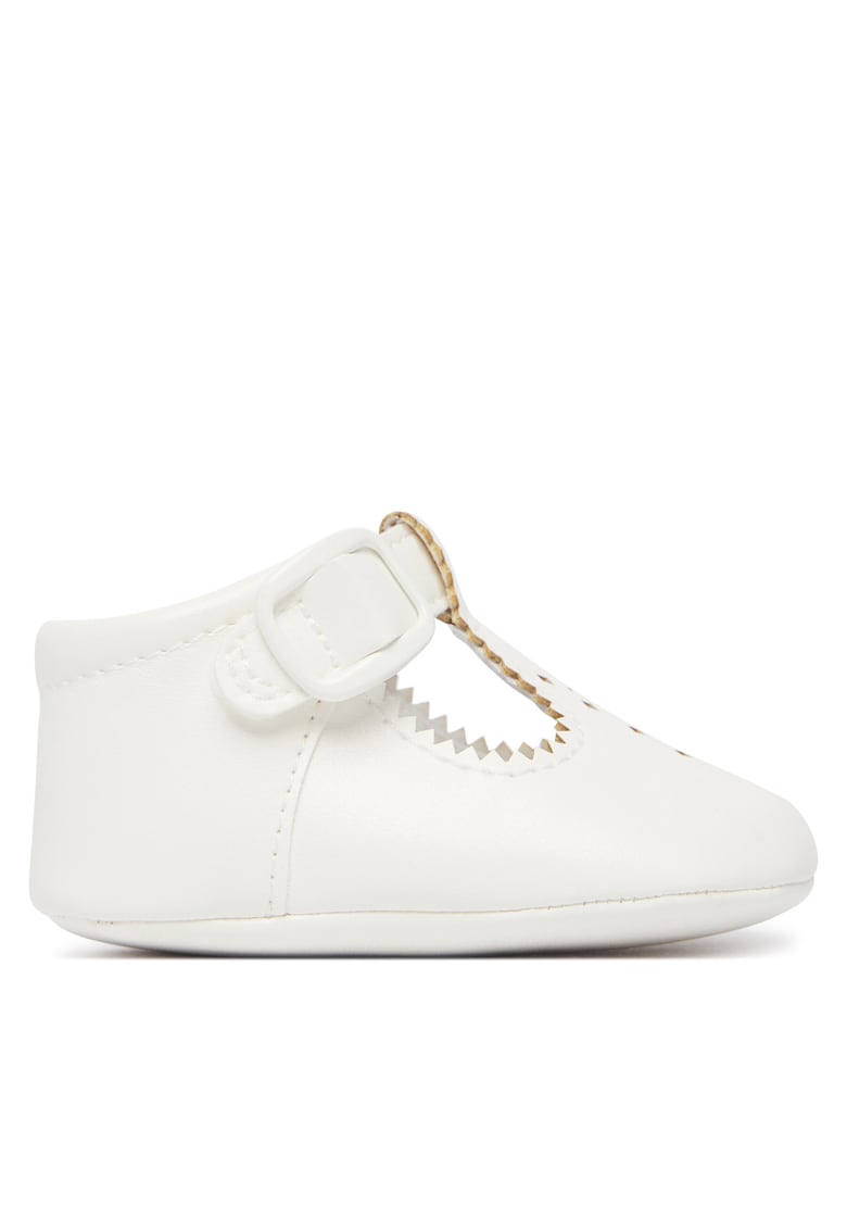 Pantofi de fete piele ecologica - alb - sistem inchidere Velcro