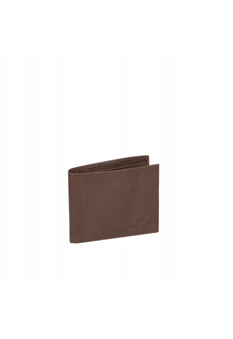 Portofel Barbati - Livorno Wallet - 100% Piele Naturala - Cu Logo - Compartimente Pentru Carduri - Buzunar Pentru Monede - Design Elegant - One Size - Maro