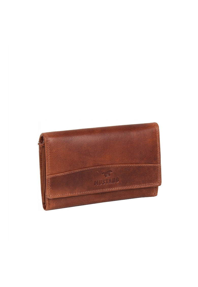Portofel Dama - Udine Wallet - 100% Piele Naturala - Cu Logo - Compartimente Pentru Carduri - Buzunar Pentru Monede - Design Elegant - One Size - Maro