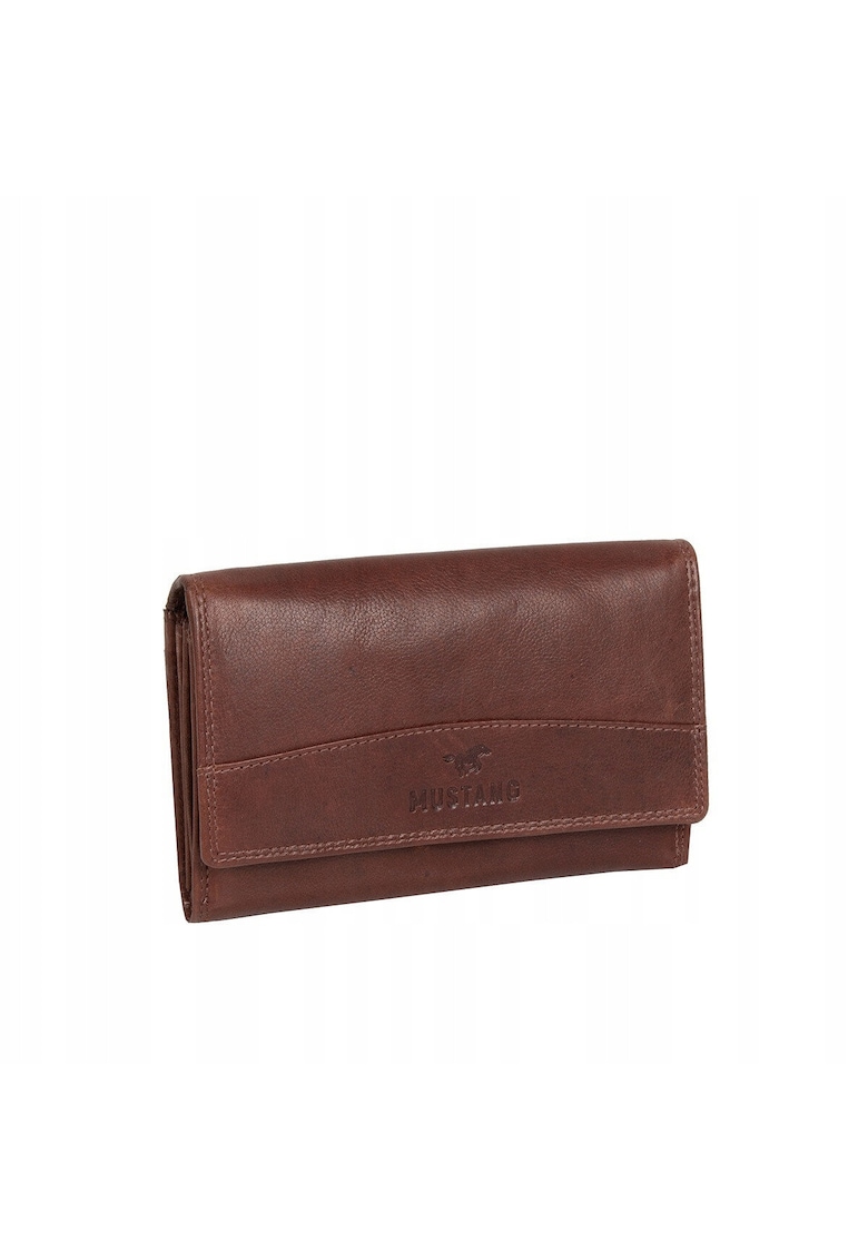 Portofel Dama - Udine Wallet - 100% Piele Naturala - Cu Logo - Compartimente Pentru Carduri - Buzunar Pentru Monede - Design Elegant - One Size - Maro