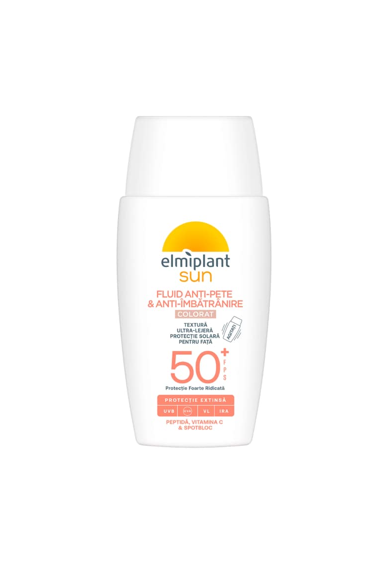 Fluid UV anti-pete & anti-imbatranire - colorat - de protectie solara pentru fata - SUN SPF 50+ - 40ml