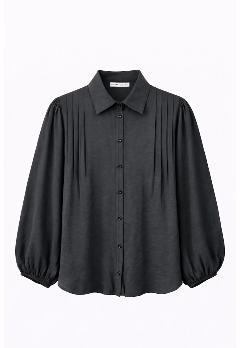 Camasa dama - texturata - negru - textil