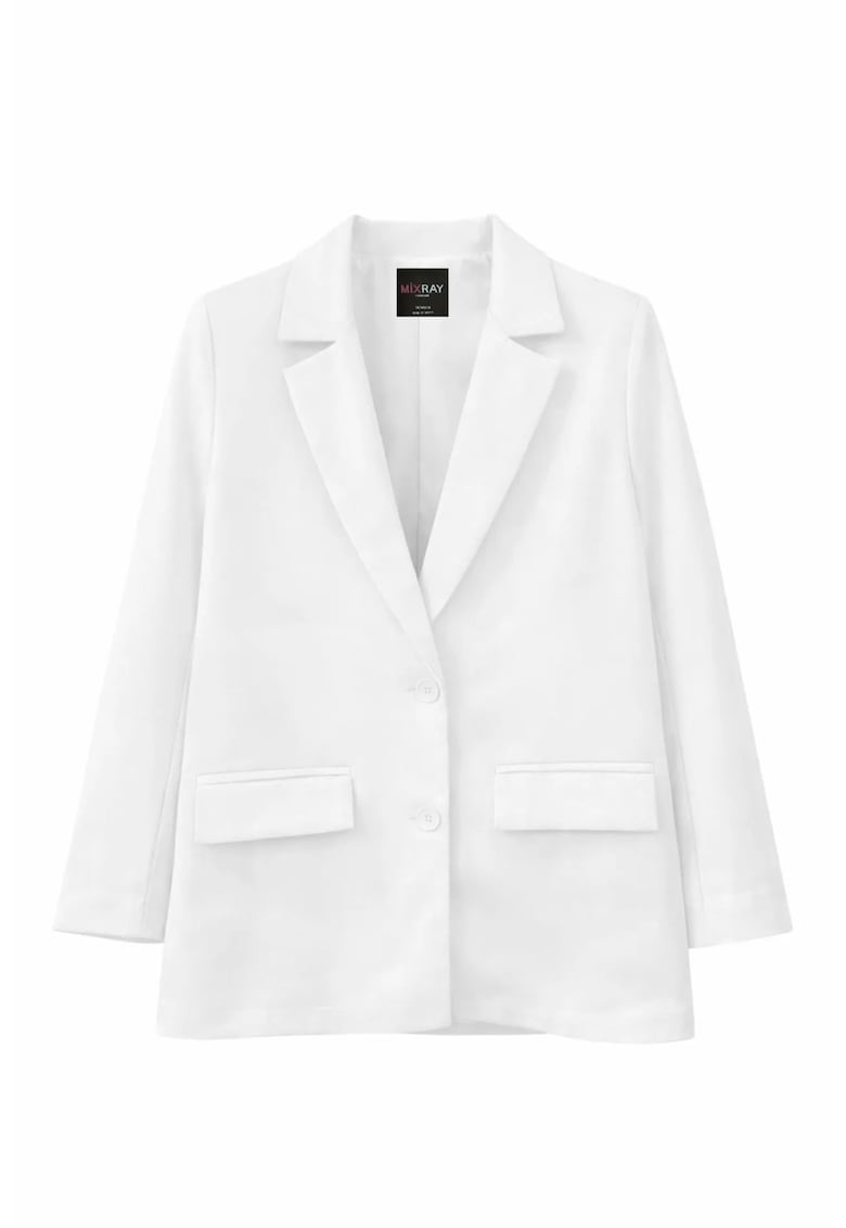 Sacou dama - blazer supradimensionat - alb