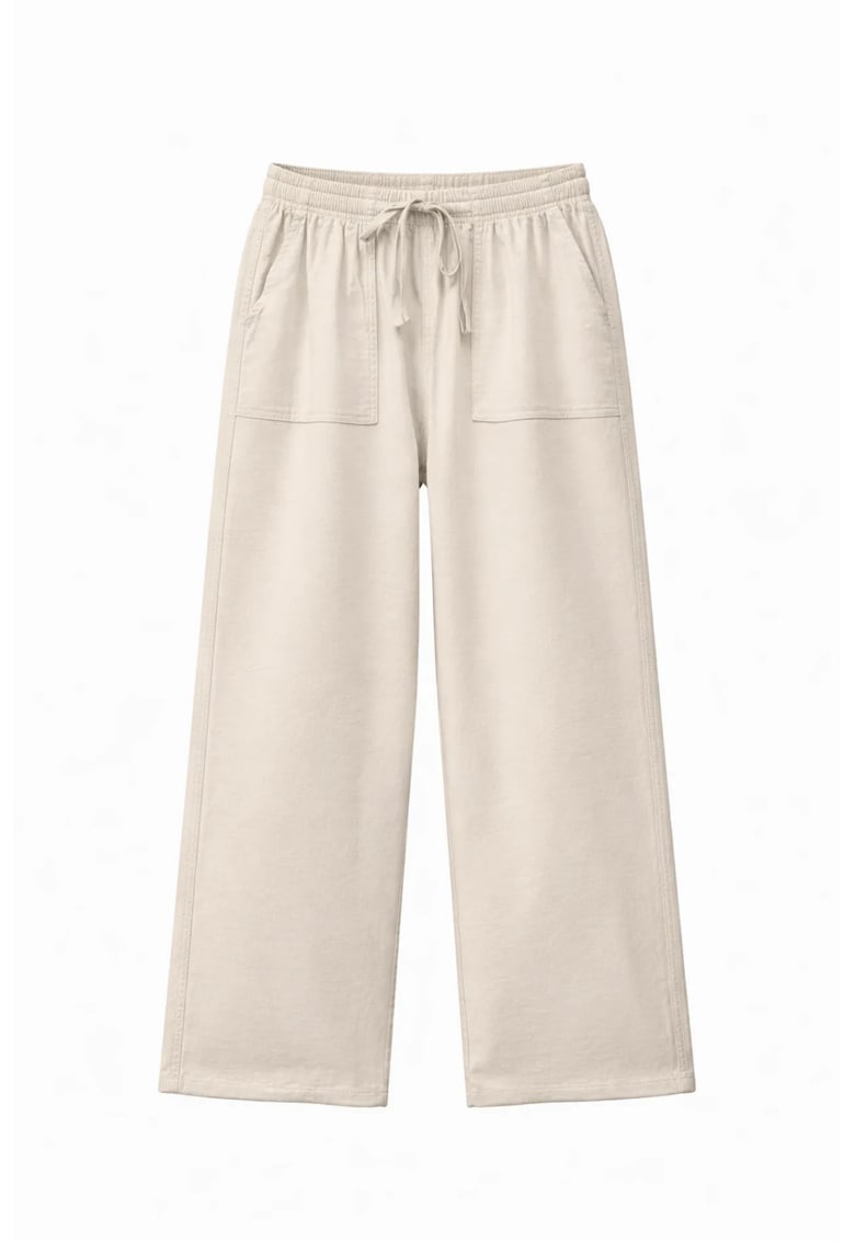 Pantaloni dama - talie elastica - bumbac
