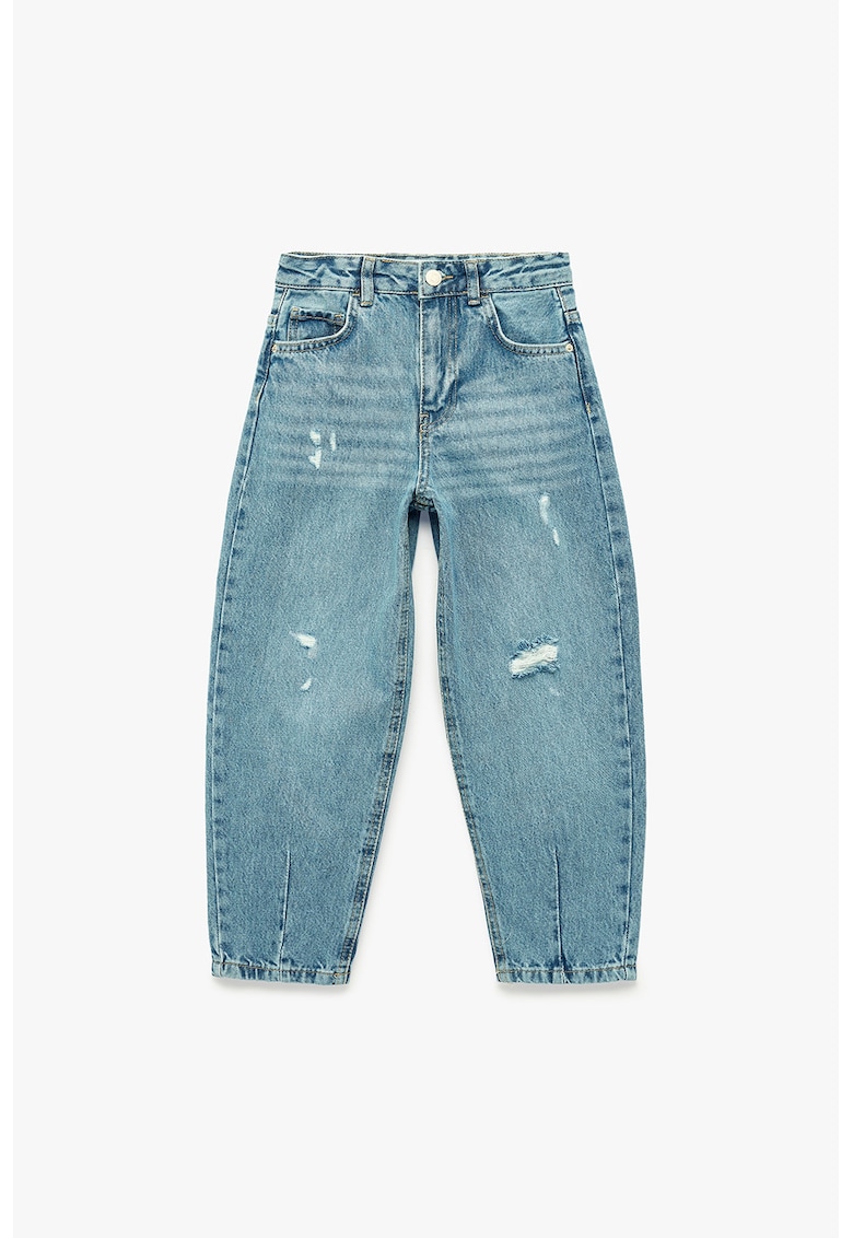 Bluza lejera cu talie inalta - Albastru deschis