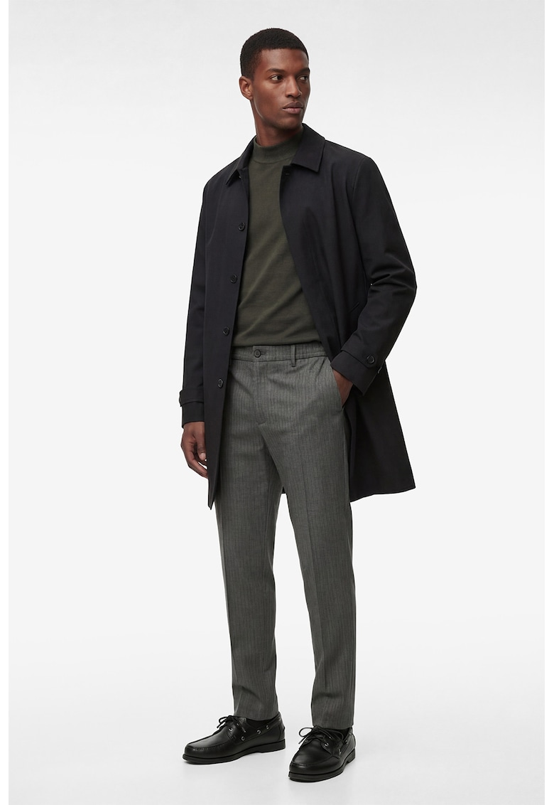 Pantaloni chino cu model cu dungi discrete - Gri