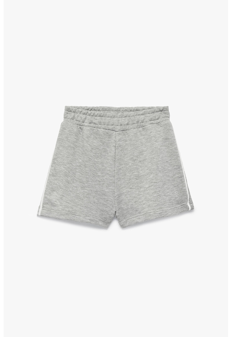 Pantaloni scurti cu talie elastica - Gri melange