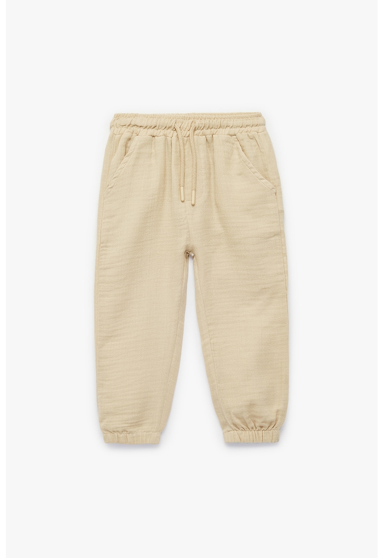 Pantaloni de trening cu snur si buzunare - Bej