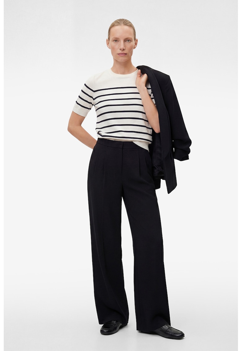 Pantaloni din lyocell cu croiala ampla - Negru