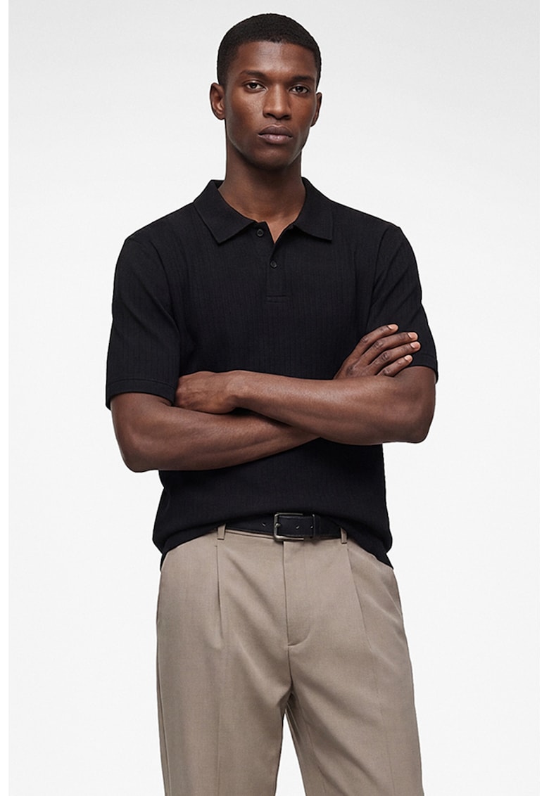 Tricou regular fit polo - Negru