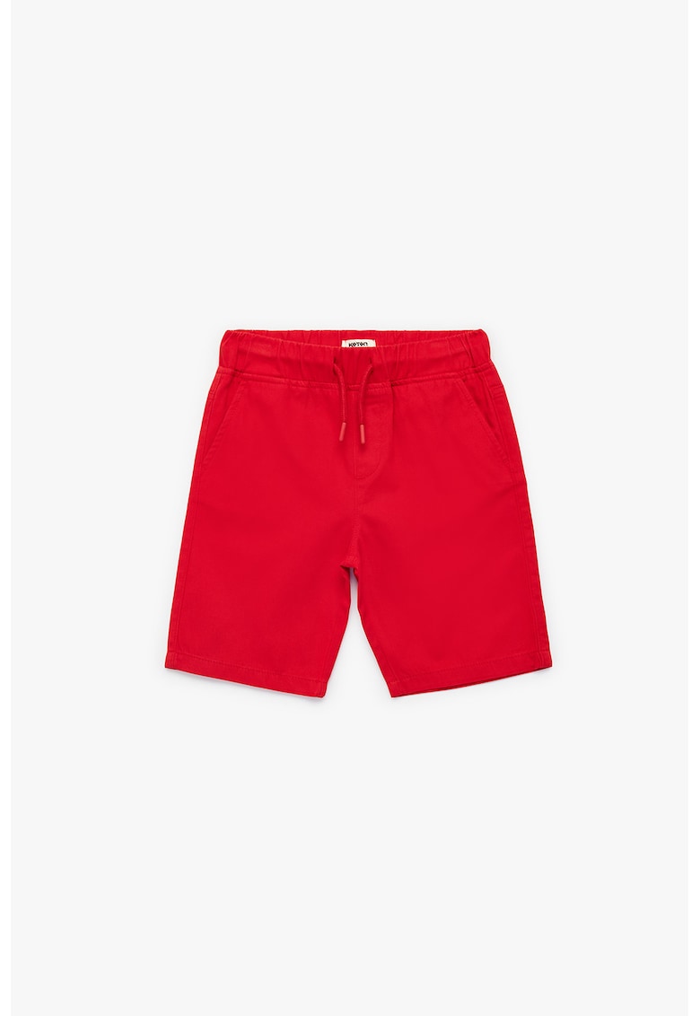 Pantaloni scurti uni de bumbac - Rosu