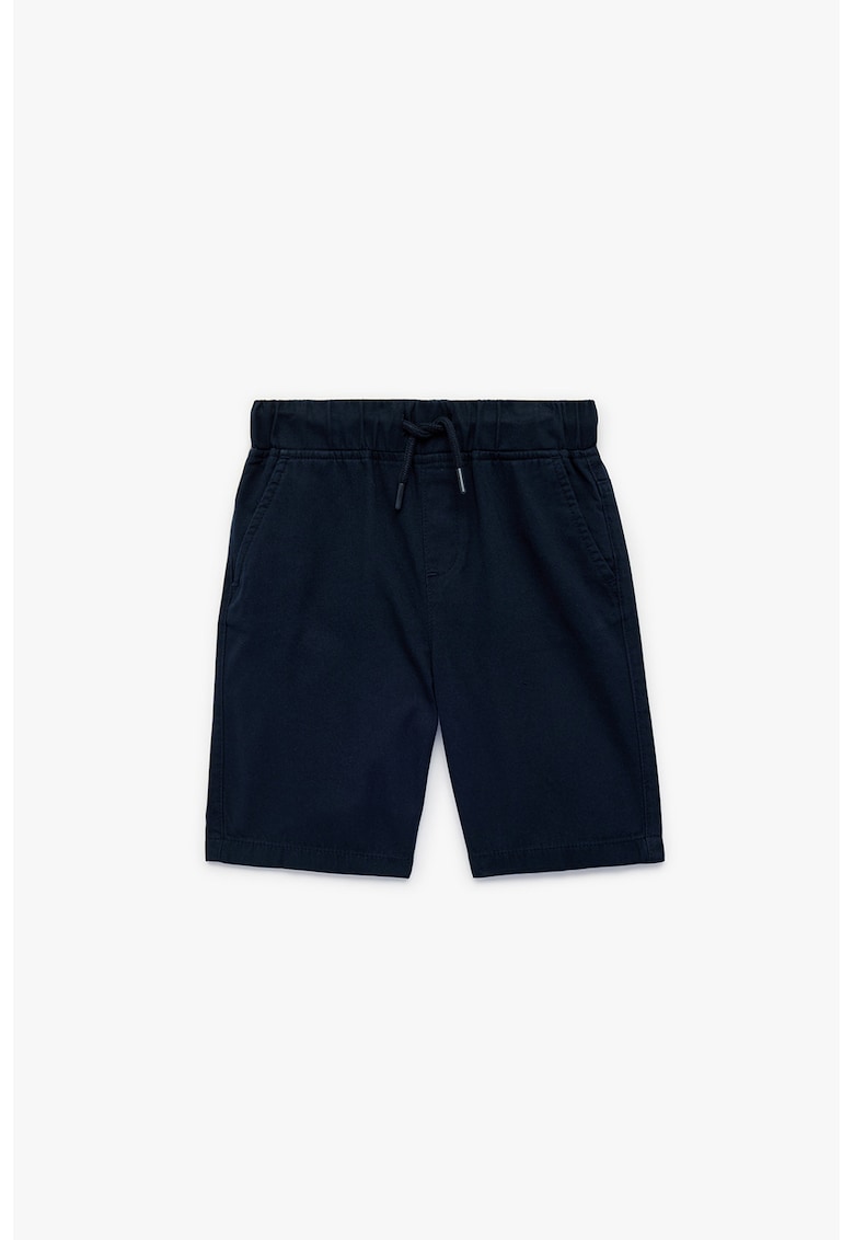 Pantaloni scurti uni de bumbac - Albastru ultramarin