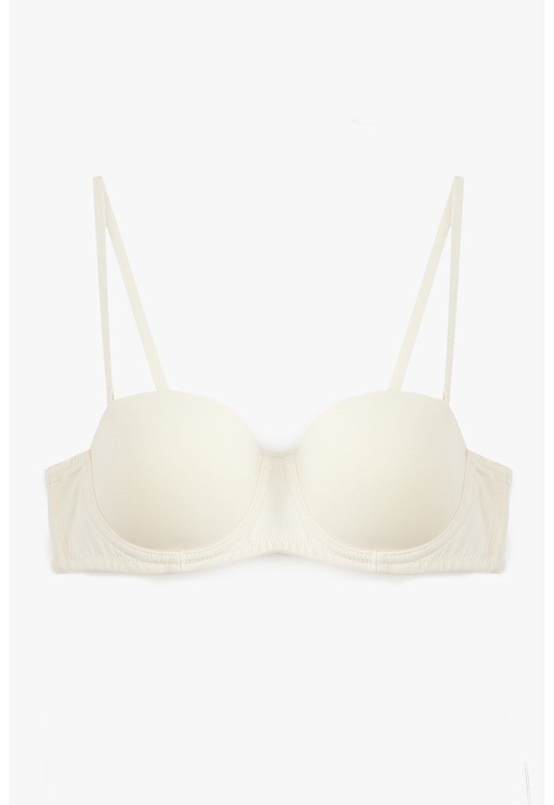Sutien balconette uni - Crem