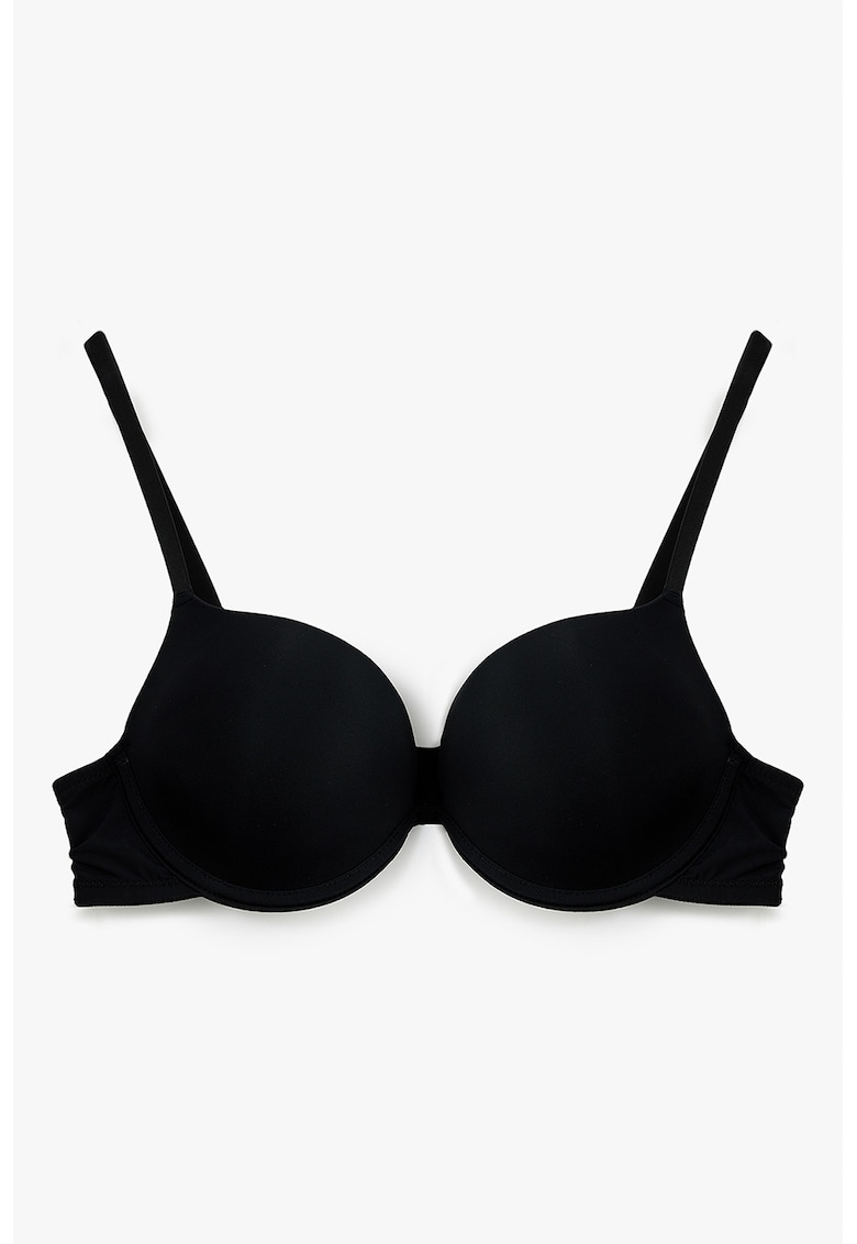 Sutien cu burete dubu si efect de marire - Negru