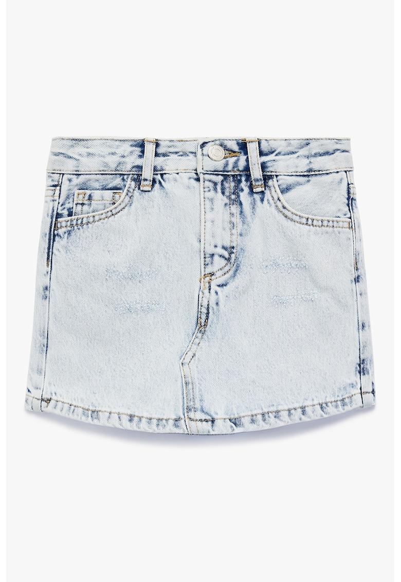 Fusta-pantalon din denim cu buzunare - Albastru deschis