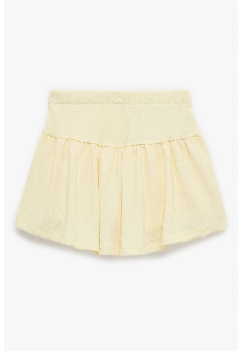 Fusta-pantalon mini bufanta - Galben
