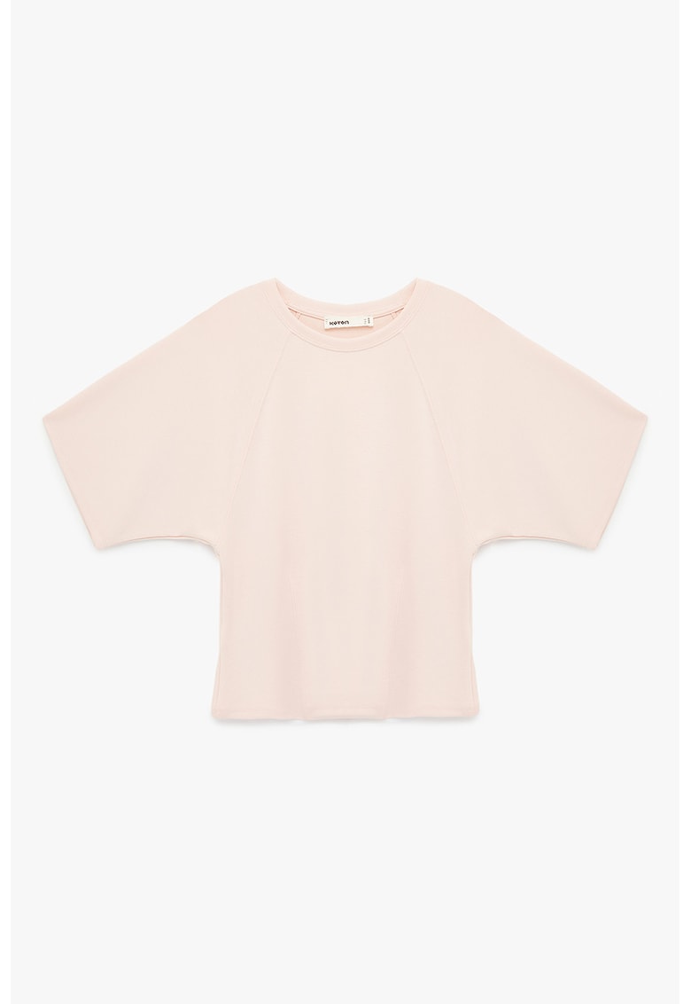 Tricou cu maneci raglan - Roz pal