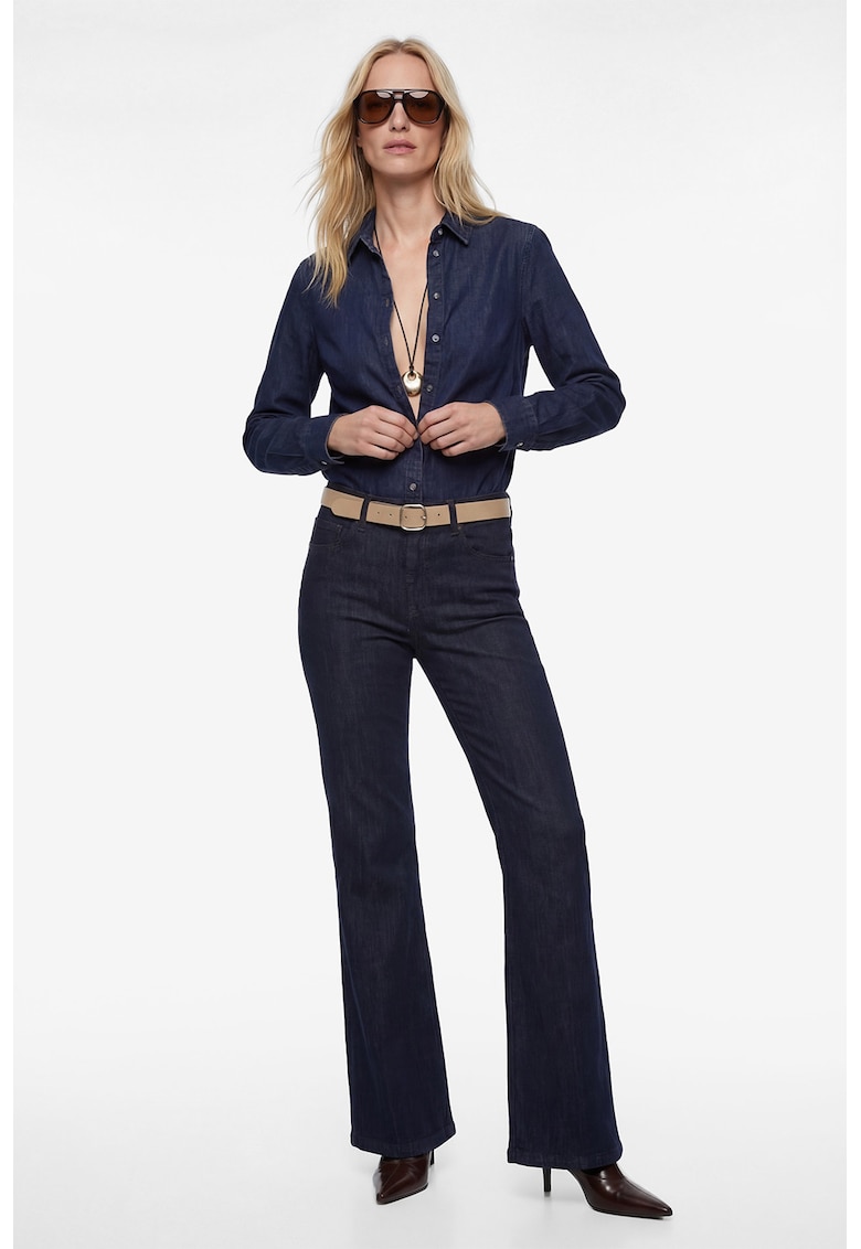 Blugi evazati Victoria - Albastru inchis