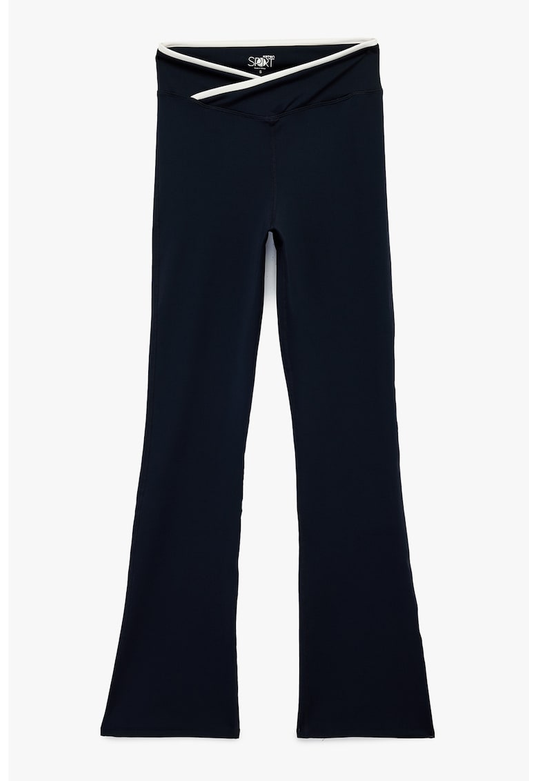 Colanti evazati cu croiala slim-fit - Albastru inchis