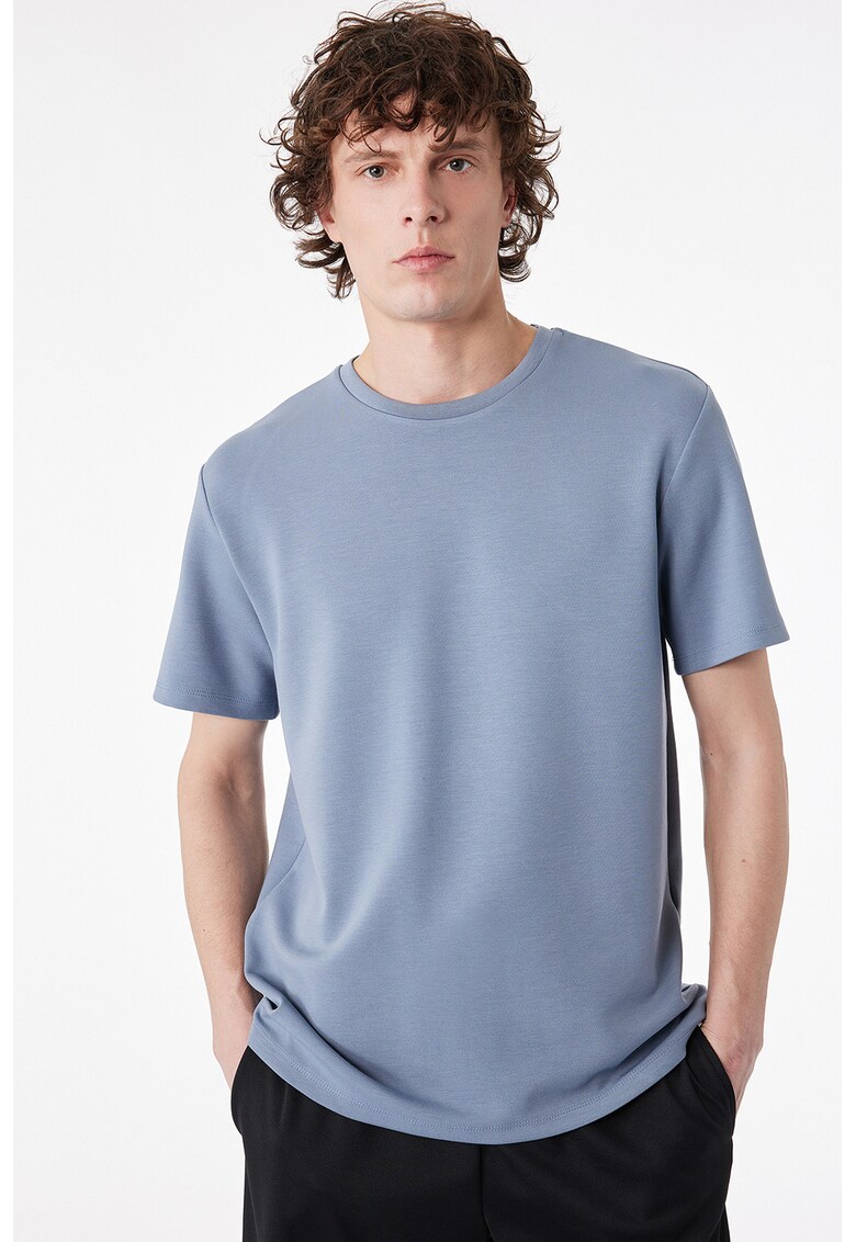 Tricou regular fit uni - Albastru inchis