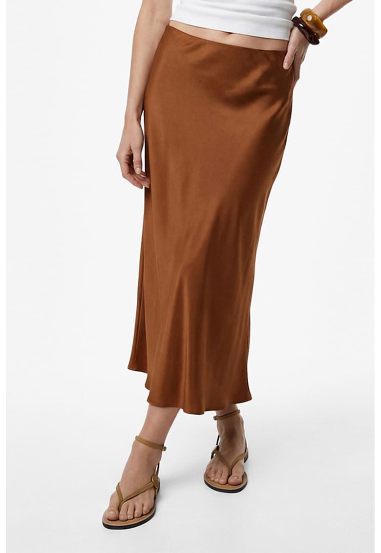 Fusta lunga de satin - Caramel
