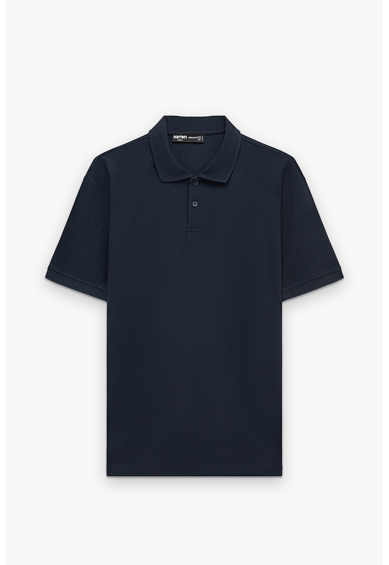 Tricou polo de bumbac - Bleumarin