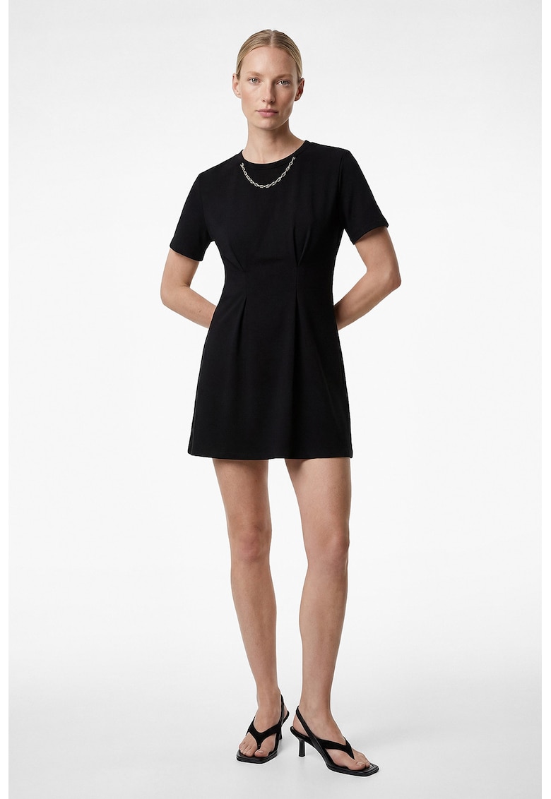 Rochie-tricou cu lant - Negru