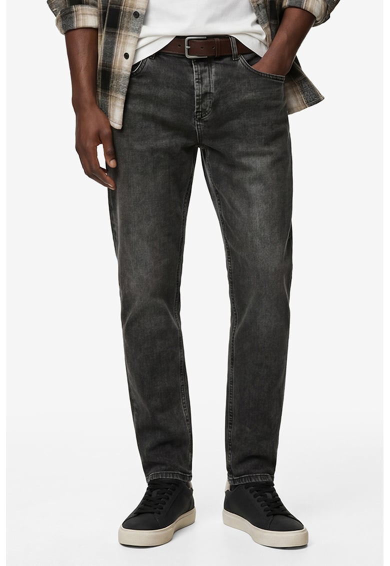 Blugi slim fit cu 5 buzunare - Gri inchis