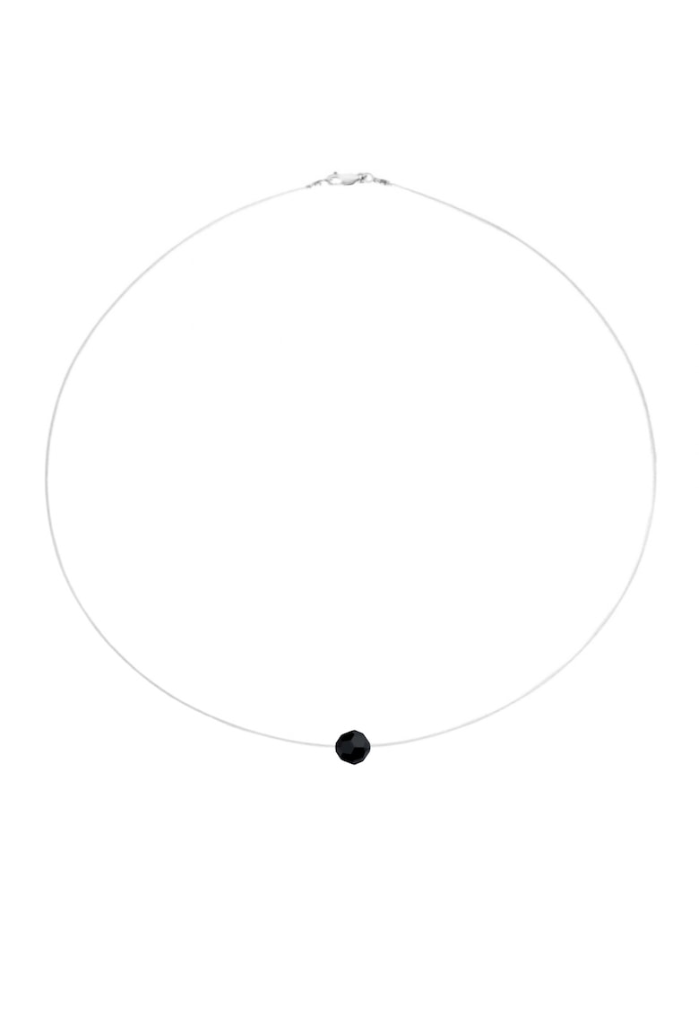 Colier fir transparent cu Cristal Preciosa Negru