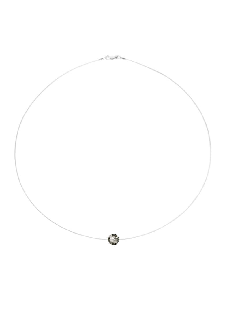 Colier fir transparent cu Cristal Preciosa Black Diamond